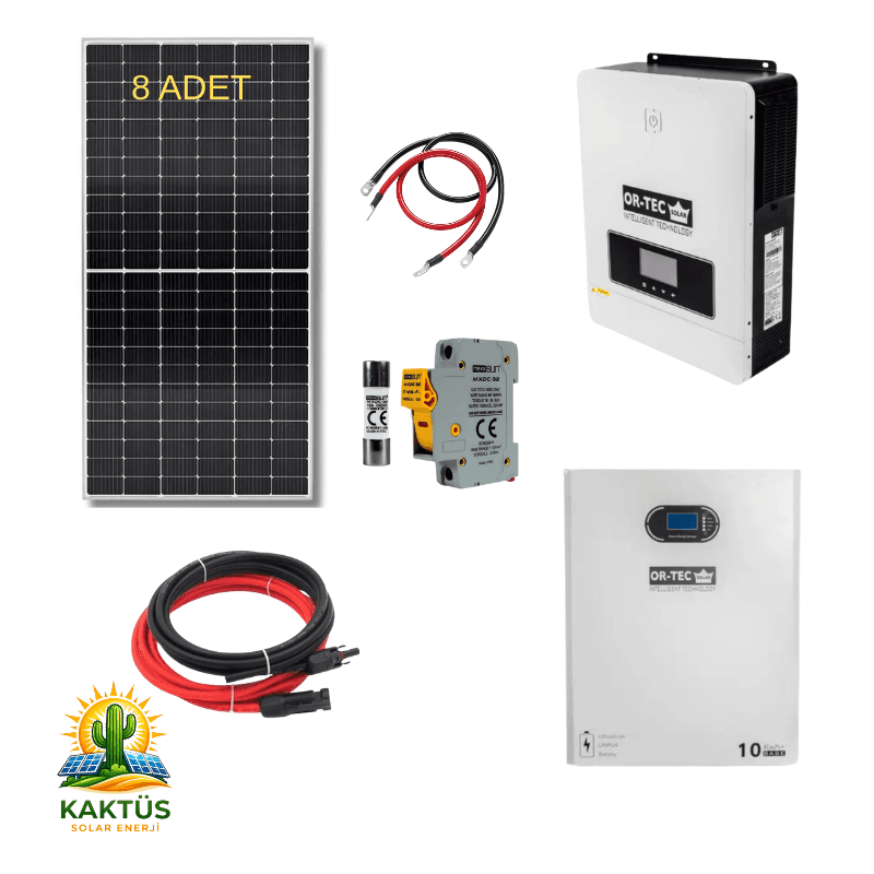 10.2 KW Lityum Hazır Solar Enerji Paketi XL